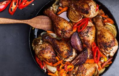 Preparación con muslos de pollo