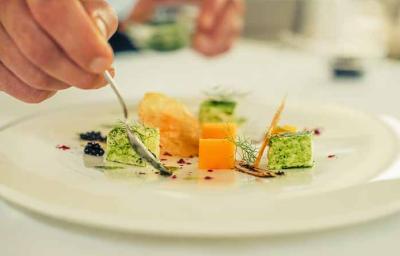 Plato de cocina molecular 