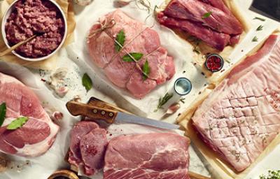 Varios cortes de carne cruda, recetas con matambre
