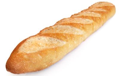 Pan bolillo, un esencial de la panadería mexicana y centroamericana. Pieza de pan bolillo.
