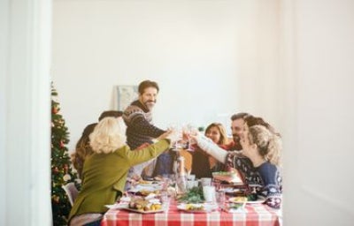 Cena de navidad en familia.