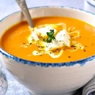 Crema casera de auyama con queso y crema de leche