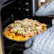 Una pizza al horno, un tipo de cocción