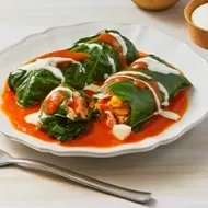 Plato rollito vegetariano, receta con acelga