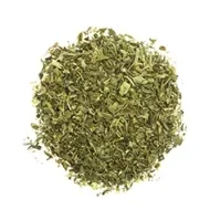 Pequeño montón de tomillo en polvo.