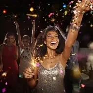 Celebración de fiesta de fin de año.