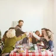 Cena de navidad en familia.