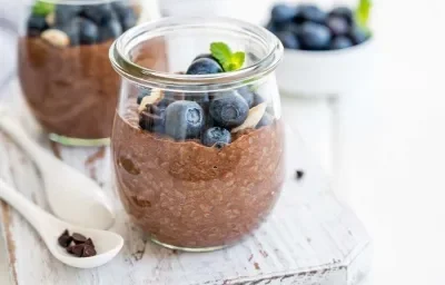 Receta de pudding de almendra y cacao mix