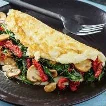 Omelette de claras con vegetales