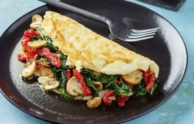 Omelette de claras con vegetales