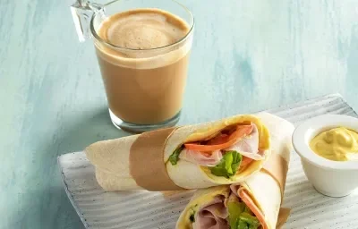 WRAP DE JAMÓN, QUESO Y MIEL MOSTAZA