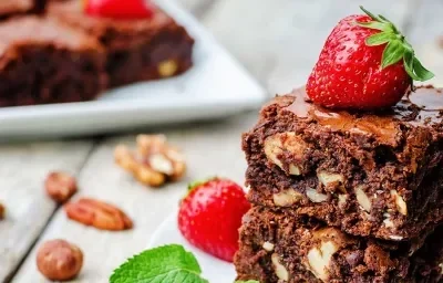 Receta fácil y rápida de brownie fit