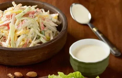 Ensalada de palmitos pepino y mango