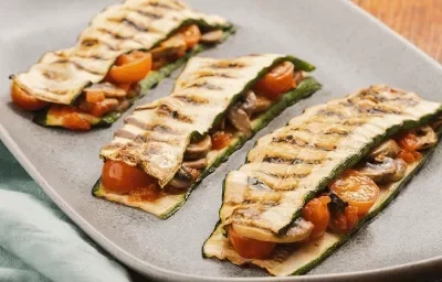 Panini de calabacín con piel y semillas