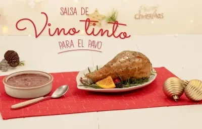 Salsa de vino tinto para pavo