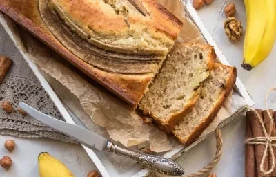Receta torta de jengibre, cúrcuma y banano Receta torta de jengibre, cúrcuma y banano