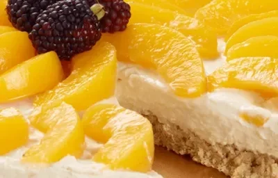 Cheesecake de durazno Cheesecake de durazno