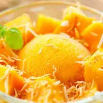 Receta fácil y rápida de helado de frutos amarillos y cúrcuma