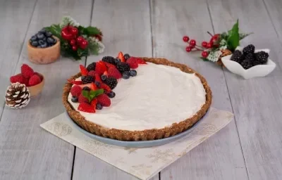 Tarta de queso con frutos rojos Tarta de queso con frutos rojos