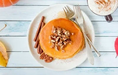 Receta fácil y rápida de pancakes de ahuyama Receta fácil y rápida de pancakes de ahuyama