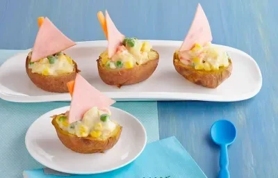 Barquitos de papa y vegetales Barquitos de papa y vegetales