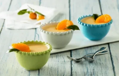 Pannacotta de mandarina Pannacotta de mandarina