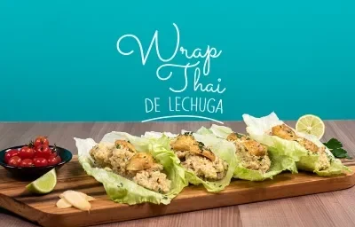 Wrap thai de lechuga Wrap thai de lechuga