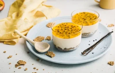 FITNESS® passion fruit panna cottaQC