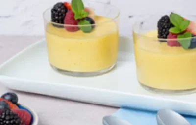 gelatina cremosa de mango