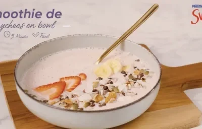 Smoothie de lichis en bowl Smoothie de lichis en bowl