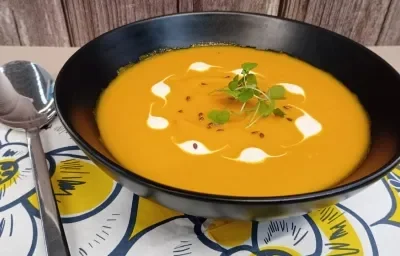 Crema de zanahoria y puerros