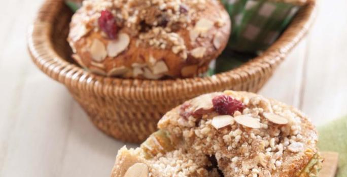 Muffins de manzana y arándanos