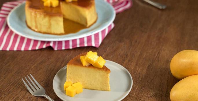 Flan de mango