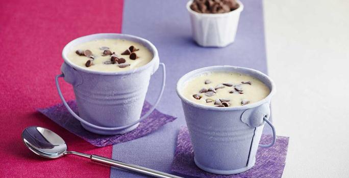 Helado de vainilla con chips de chocolate