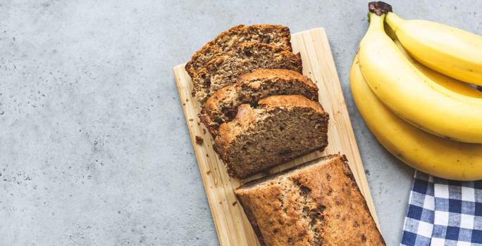 Receta de torta de banano marmolada