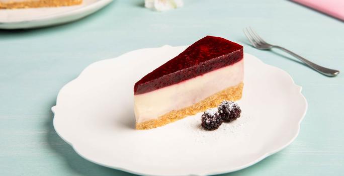 Cheesecake de mora sin horno