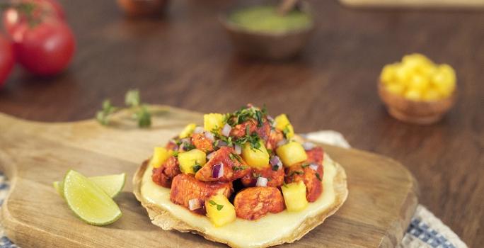 Volcán de pollo al pastor