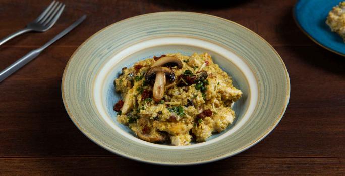 arroz cremoso con champiñones