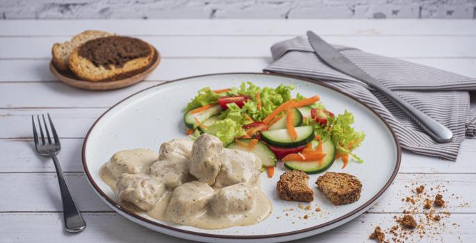 Pollo con crema de leche