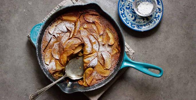 Receta fácil y rápida de torta de manzana al sartén