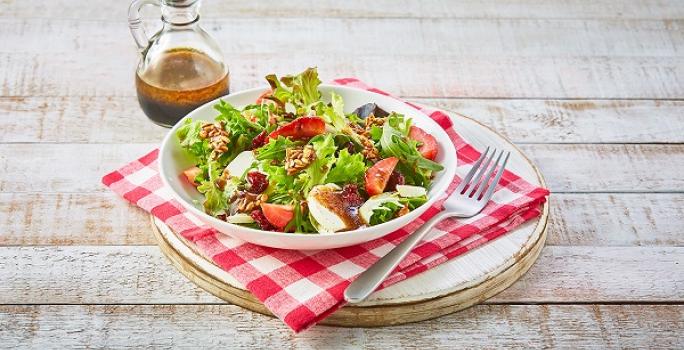 Ensalada con vinagreta de mango