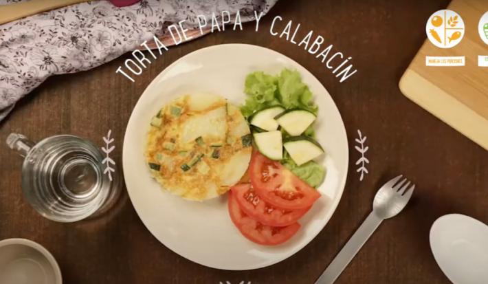 Torta de papa y calabacín Torta de papa y calabacín
