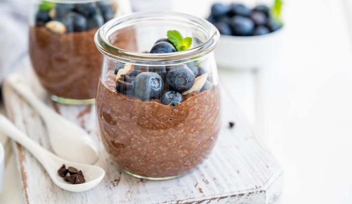 Receta de pudding de almendra y cacao mix
