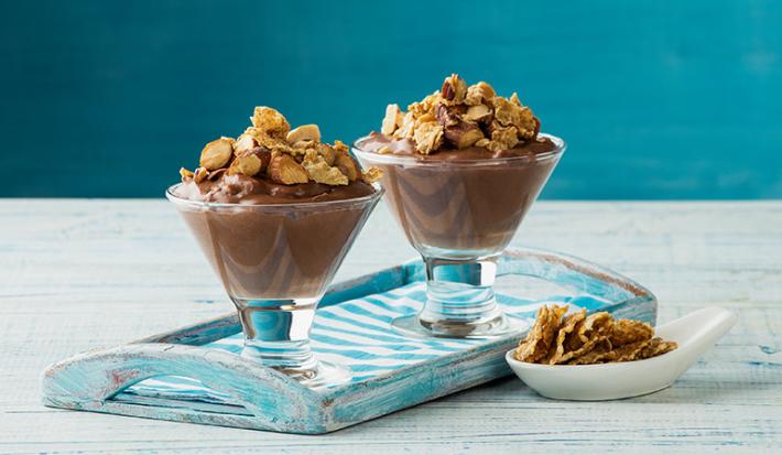 Mousse de chocolate crocante