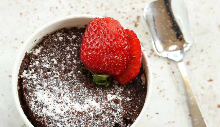 Receta de brownie con mezcla salada