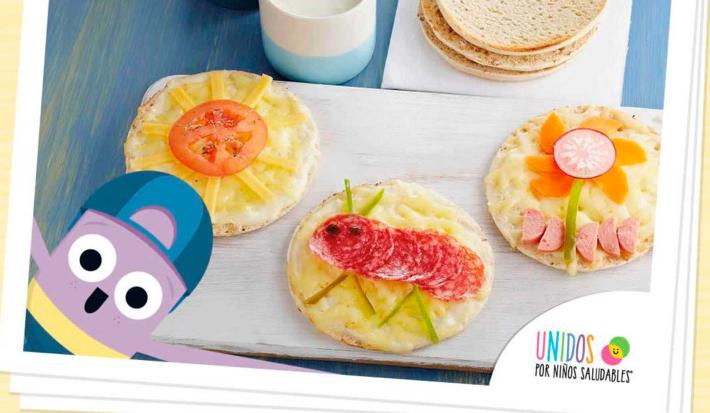 Minipizzas divertidas
