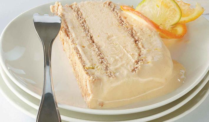 TORTA HELADA DE MANDARINA Y LIMON