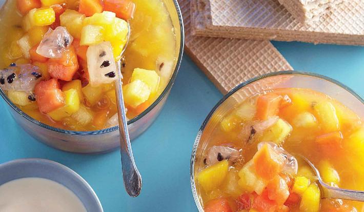 SALPICÓN TROPICAL CON NESTEA NARANJA