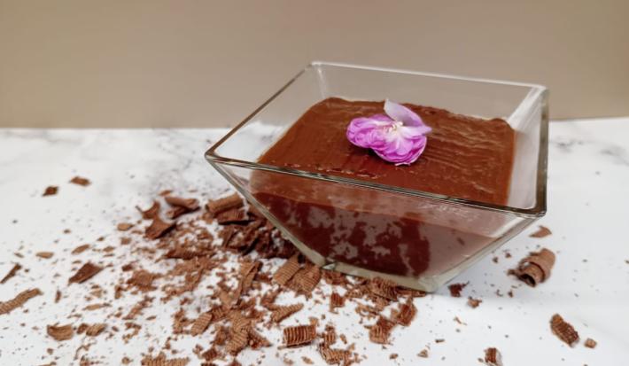 Tarta fría de chocolate y ahuyama con cáscara