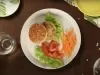 Hamburguesa de lentejas y queso